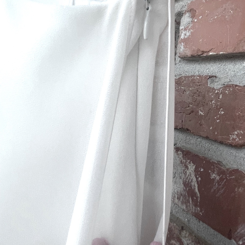 Halston Heritage White Jumpsuit with Flowing Silhouette - Picture 4 of 8